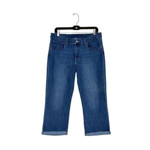 Levi's Women's 30 Cropped Jeans Mid Rise Straight Leg Cuffed Denim Pants Spring